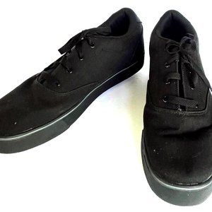 HEELYS Launch Adult Mens Size 14 Black Canvas Skate Shoes 770155 With Wheels